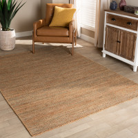 Baxton Studio Flamings-Brick-Rug Baxton Studio Flamings Modern and Contemporary Brick Handwoven Hemp Area Rug